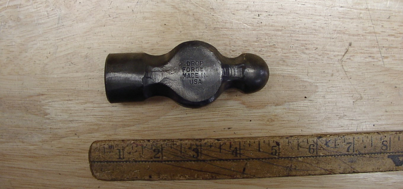 Old Used Tools,Vintage Forged In U.S.A. 16oz. Ball Peen Hammer Head,4",EXCELLENT