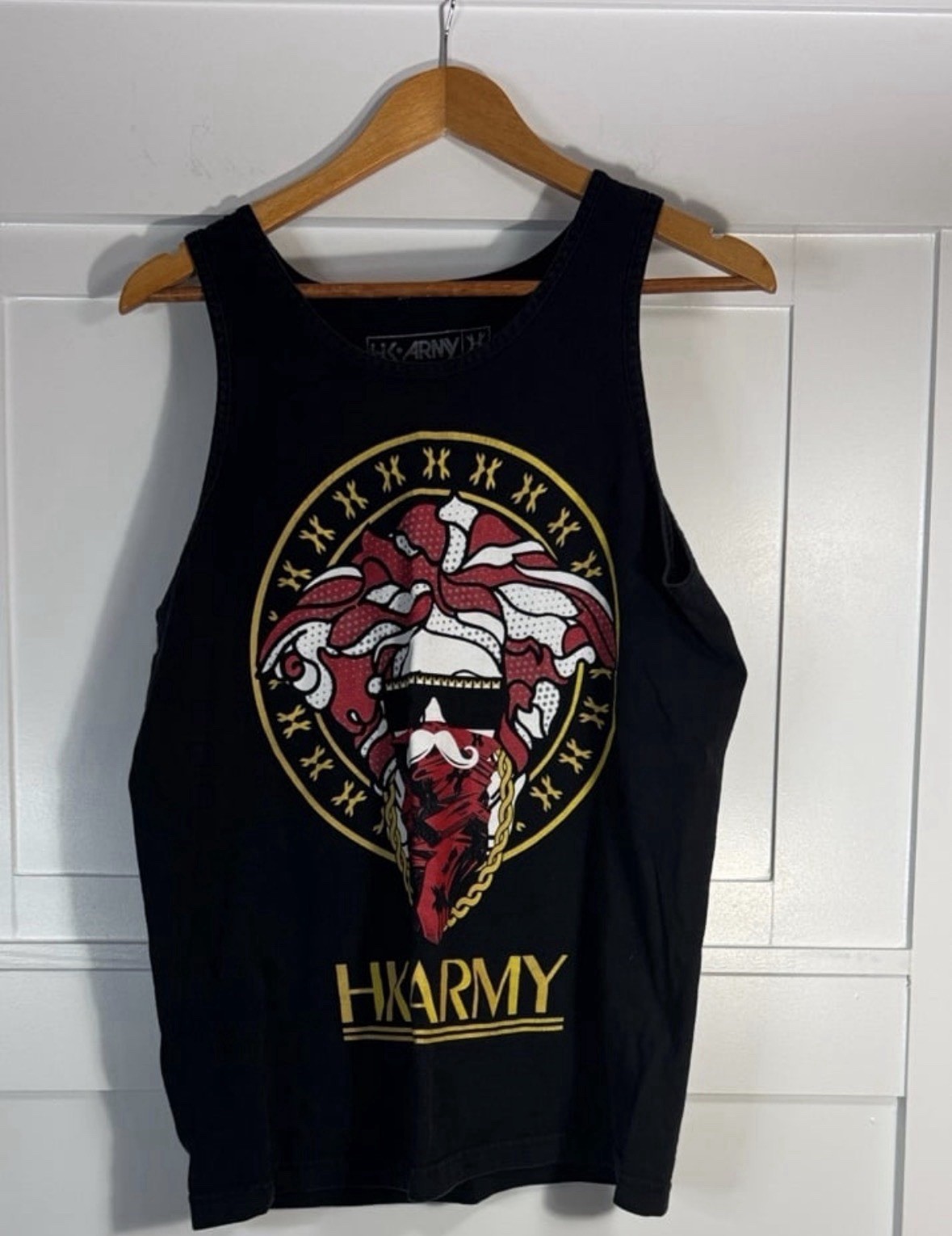 HK Army Paintball Tank Top Medium Black Red White Yellow