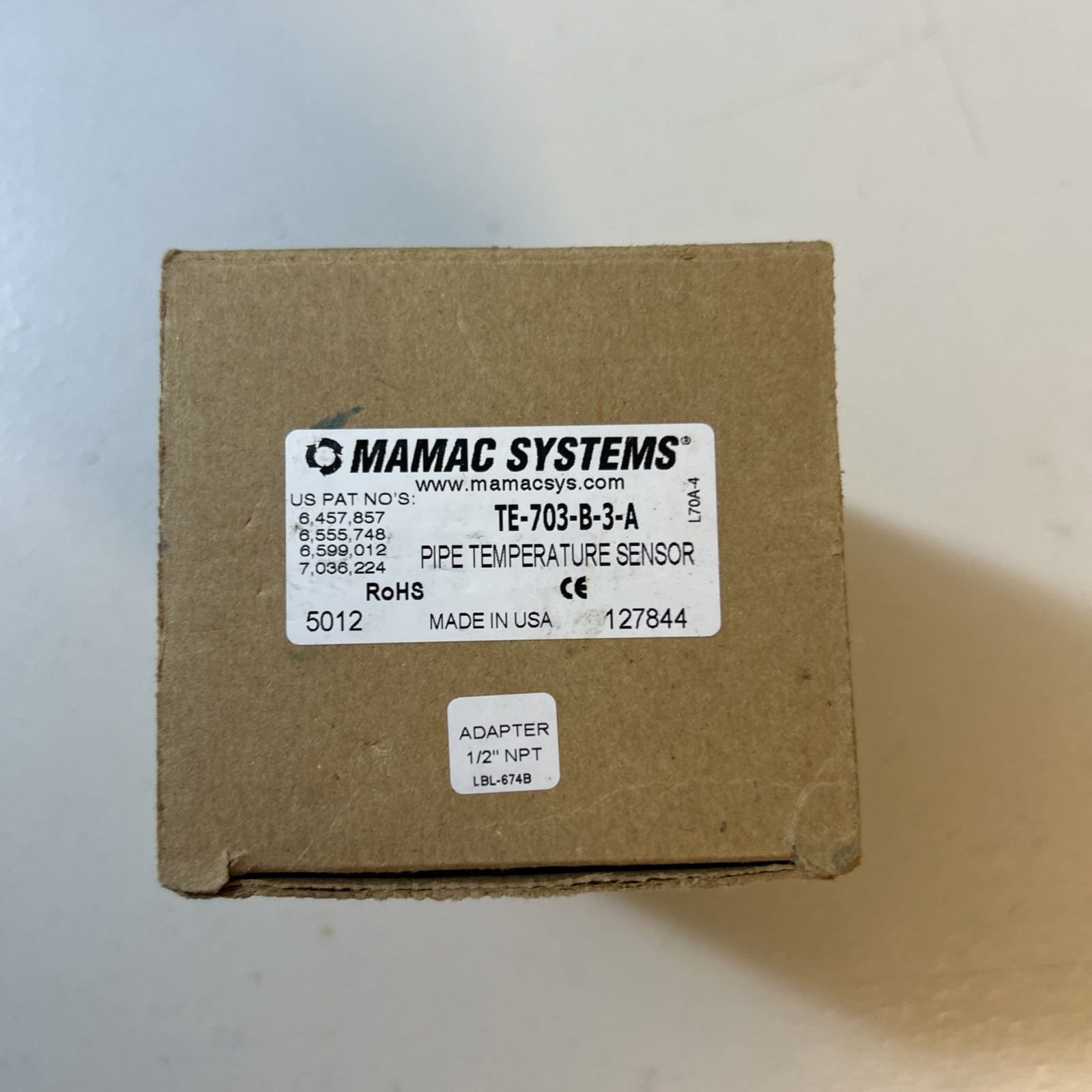 MAMAC SYSTEMS TEMPERATURE SENSOR OEM# TE-703-B-3-A TE703B3A