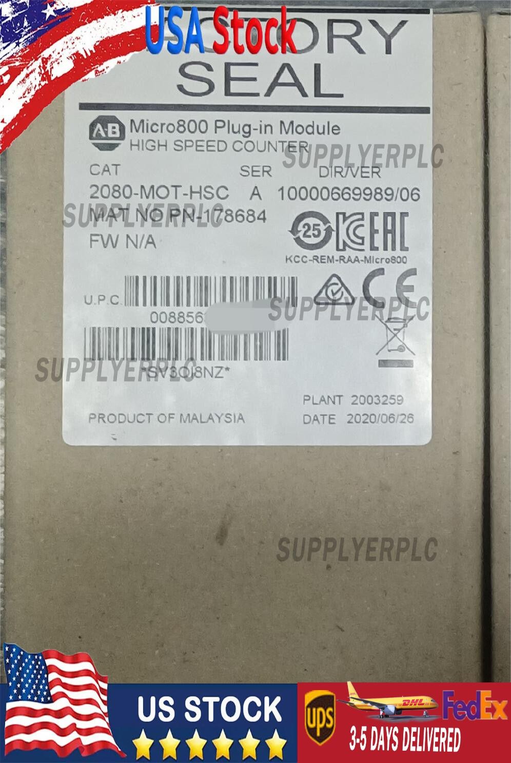 ALLEN-BRADLEY 2080-MOT-HSC MICRO800 PLUG-IN MODULE NEW IN BOX FAST SHIP