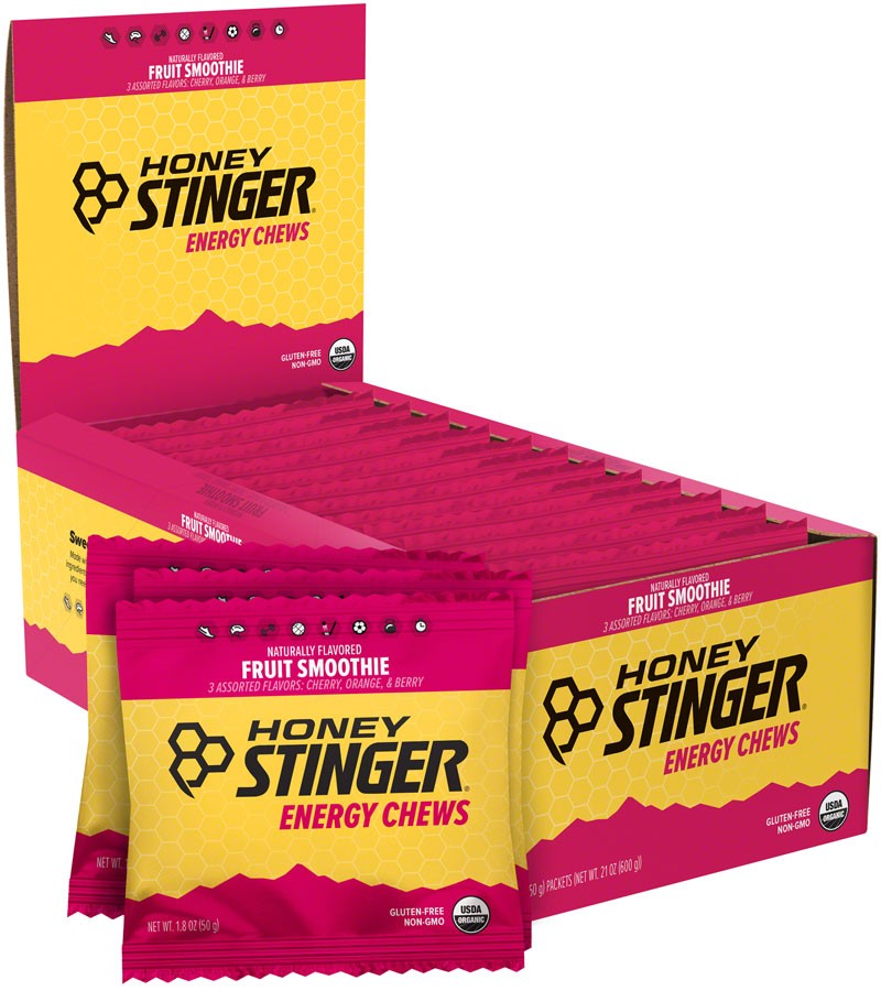 Honey Stinger Organic Fruit Smoothie Energy Chews - Gluten-Free, Non-GMO,