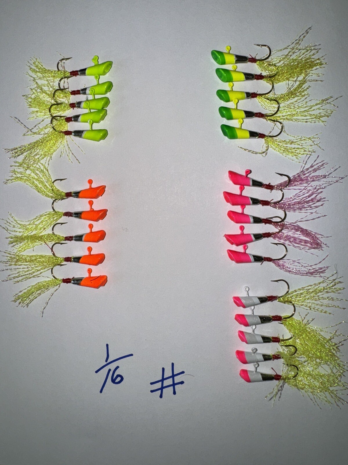 SHAD DARTS, 25  TIN,   1/16 OZ.