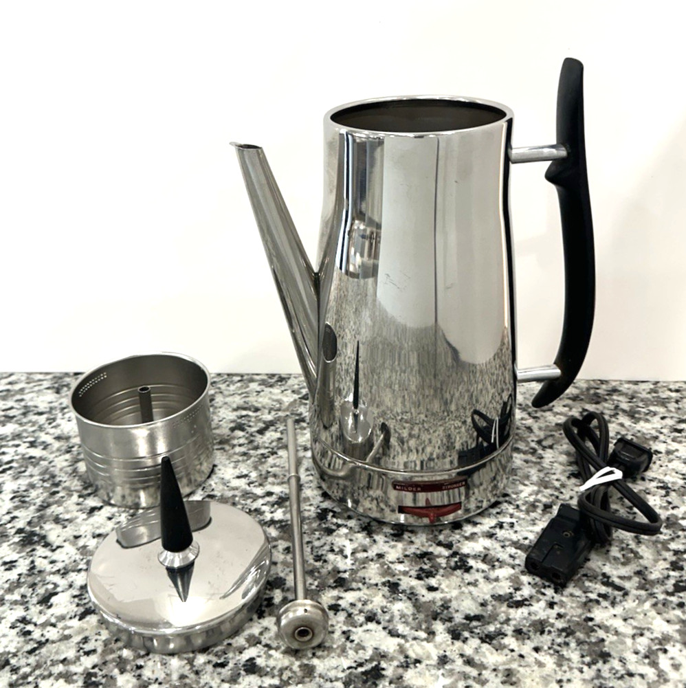 Vintage MCM Society "Easy Flo" 4-10 cup Percolator Coffee Pot Beautiful! EUC
