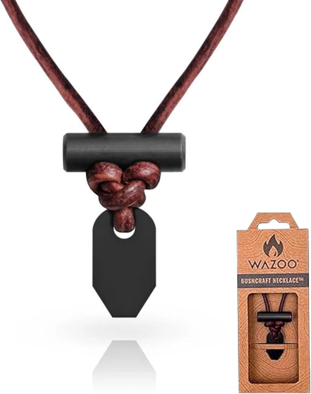 The Bushcraft - Original Fire Starter Necklace for Men, Handcrafted in USA, Weat