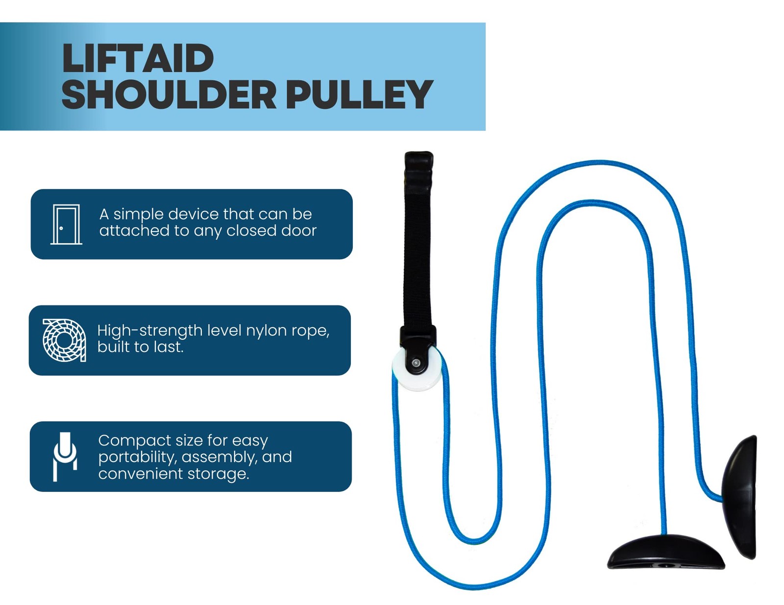 Shoulder Pulley for Physical Therapy with Exercise Guide - Improves Shoulder ...