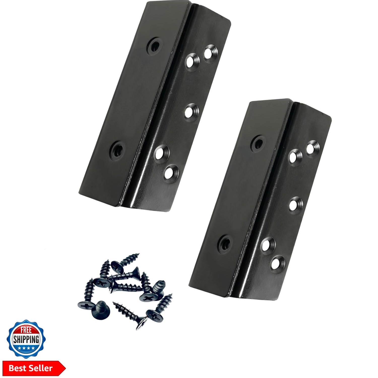 Bed Frame Hardware Bed Post Double Hook Slot Brackets Attachment Hardware, He...