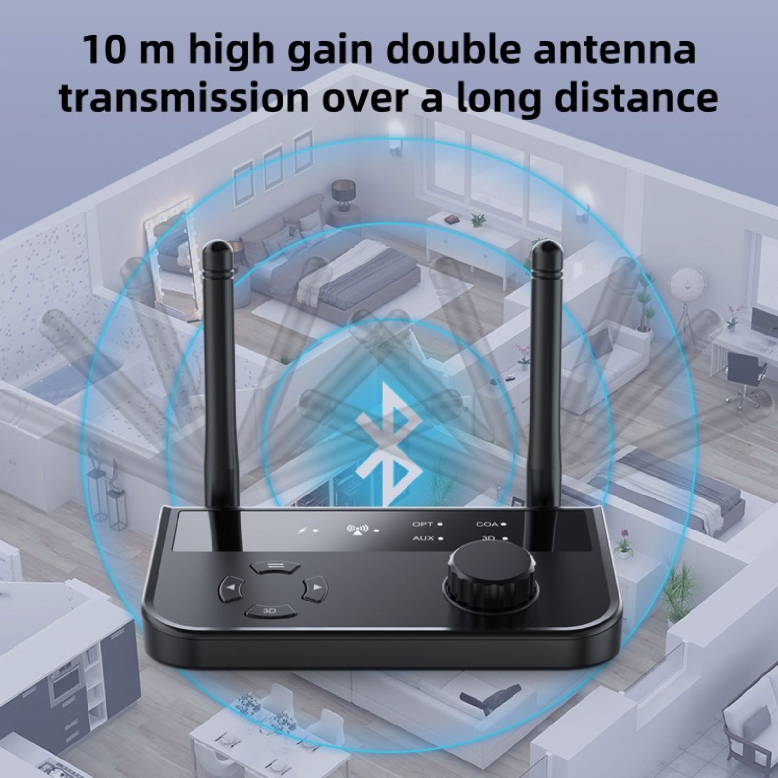 1* Bluetooth 5.3 Receiver With two way interface supports plug and play