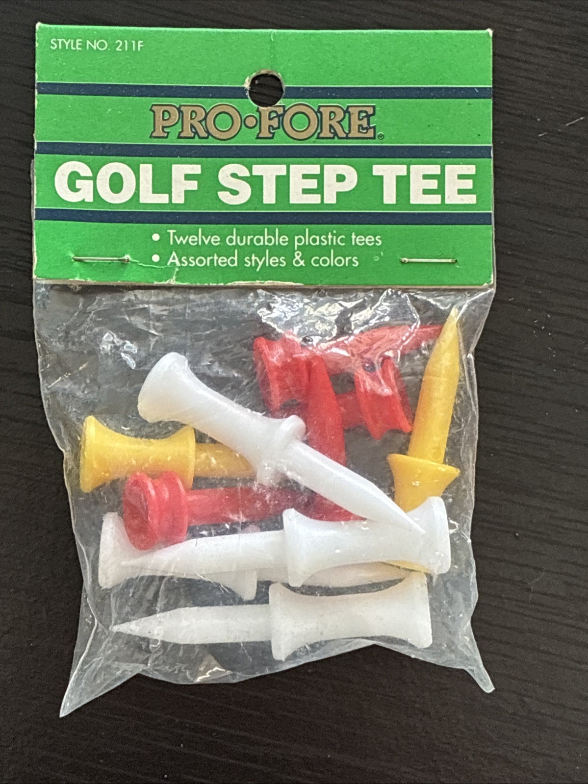 Vintage Pack Of Pro Fore Golf Step Tee (12 Tees) Sealed NOS