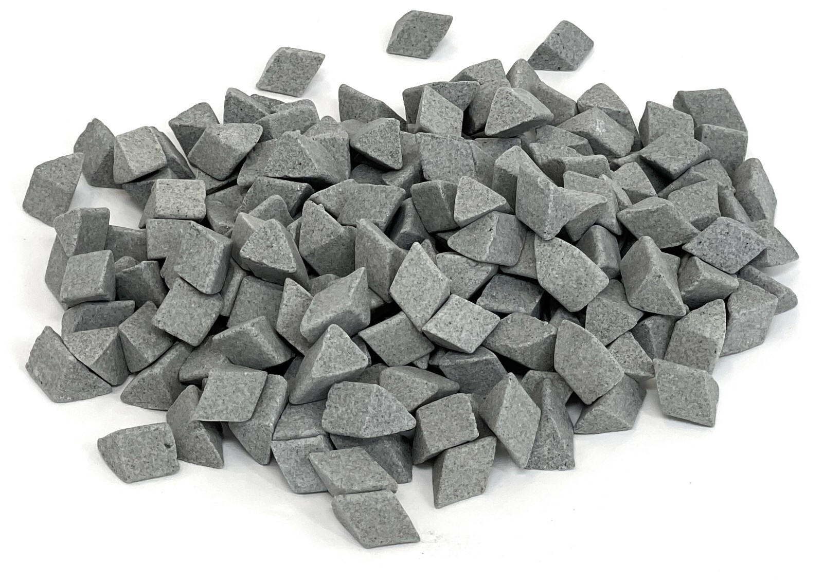 Ceramic Tumbling and Vibratory Media - Small Polyhedron Triangles - 3/8" Size