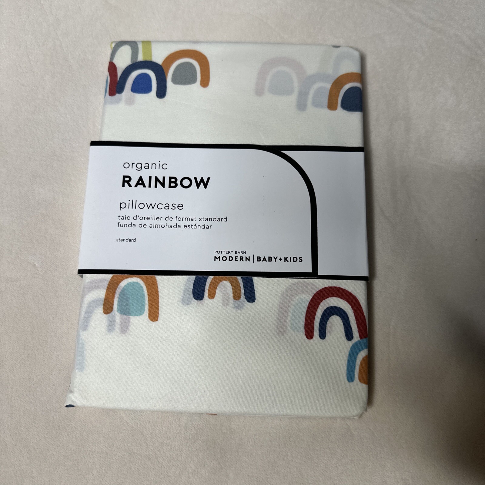 Pottery Barn Modern Baby + Kids Rainbow Organic Cotton Pillowcase Standard 005