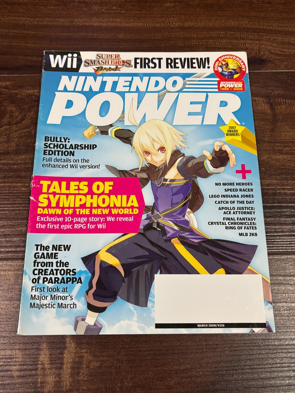 Nintendo Power Magazine Volume 226 March 2008 Tales of Symphonia