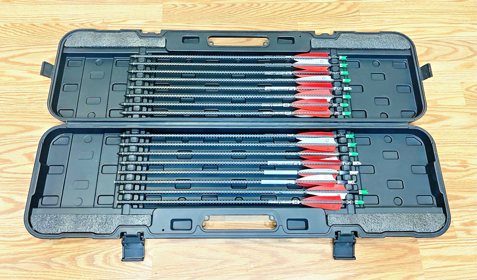 TenPoint EVO-X CenterPunch 16 Carbon Crossbow Bolts Arrows .001 Red w/ Hard Case