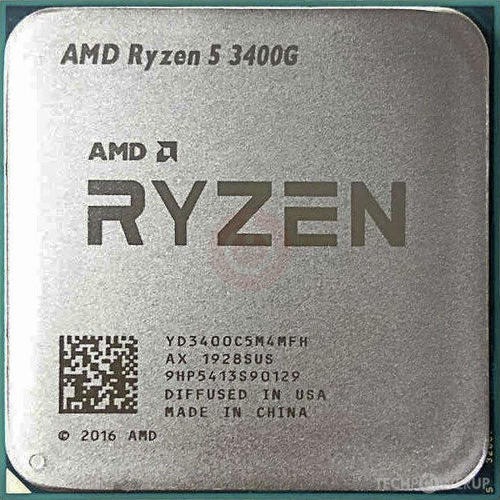 AMD RYZEN 5 3400G 4-Core 3.7 GHz (4.2 GHz Max Boost) Socket AM4 65W CPU