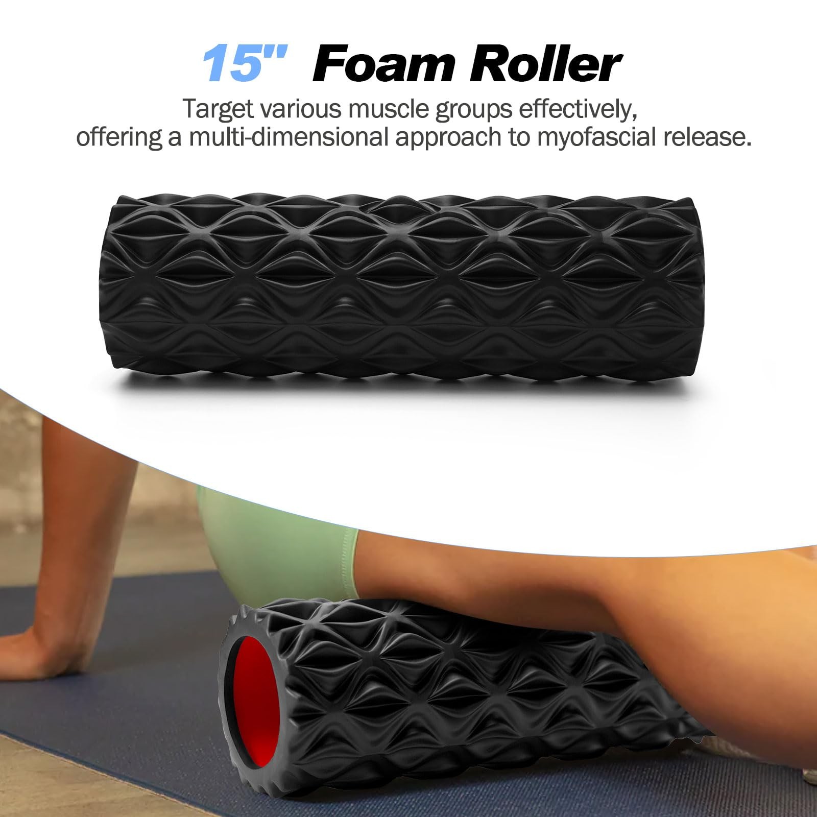 5 in 1 Foam Roller Set High Density Patented Foam Roller for Exercise