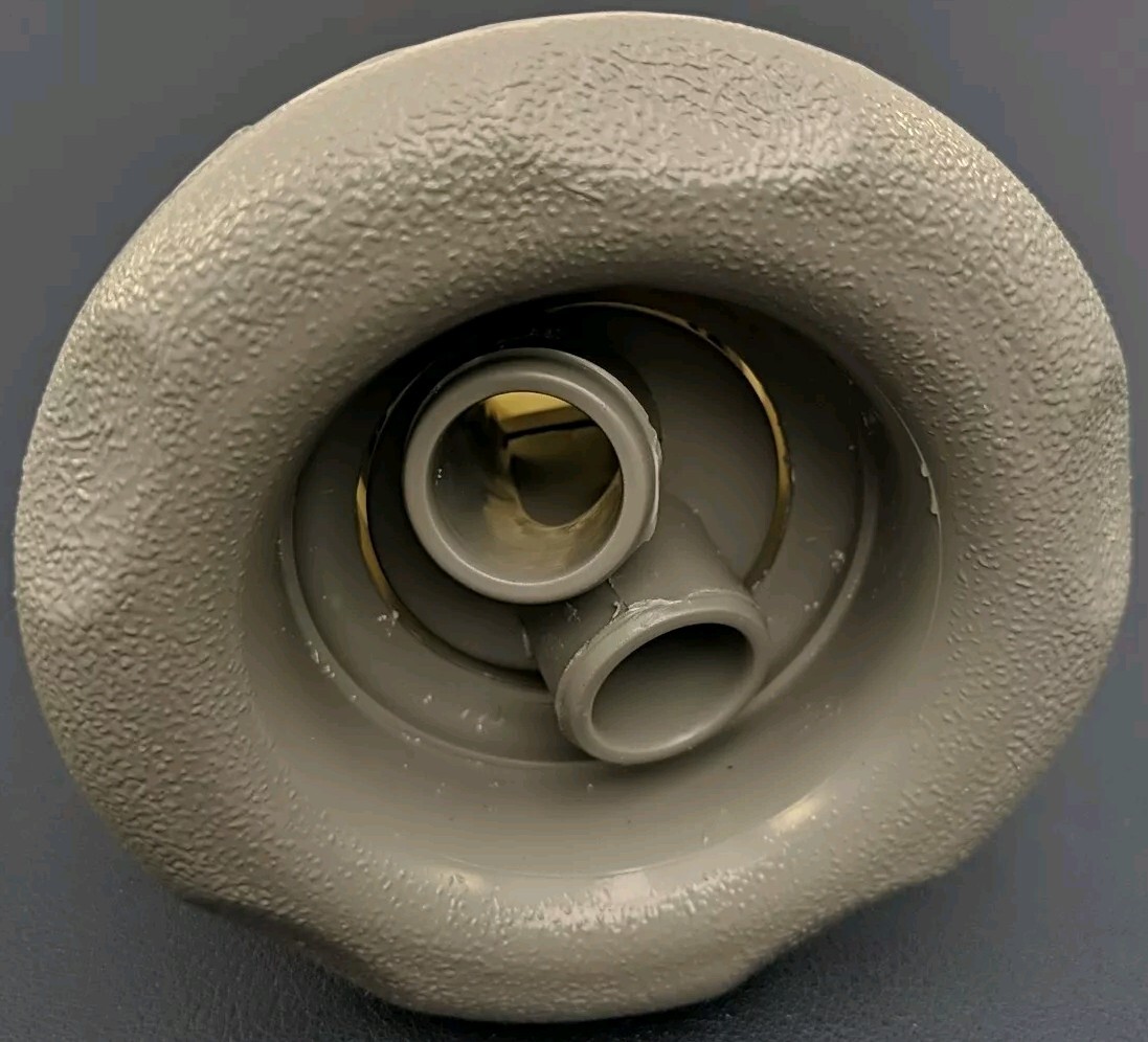 Waterway 229-8170 3 3/8" Poly Storm Twin Roto 5-Scallop Jet Internal Gray/White