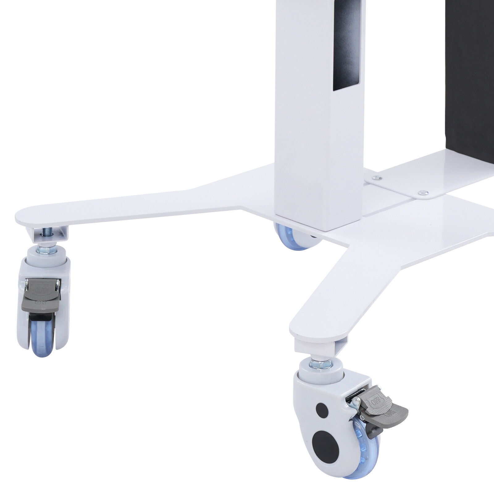 Adjustable Rolling Computer Cart, Mobile Standing Workstation, Mobile Cart