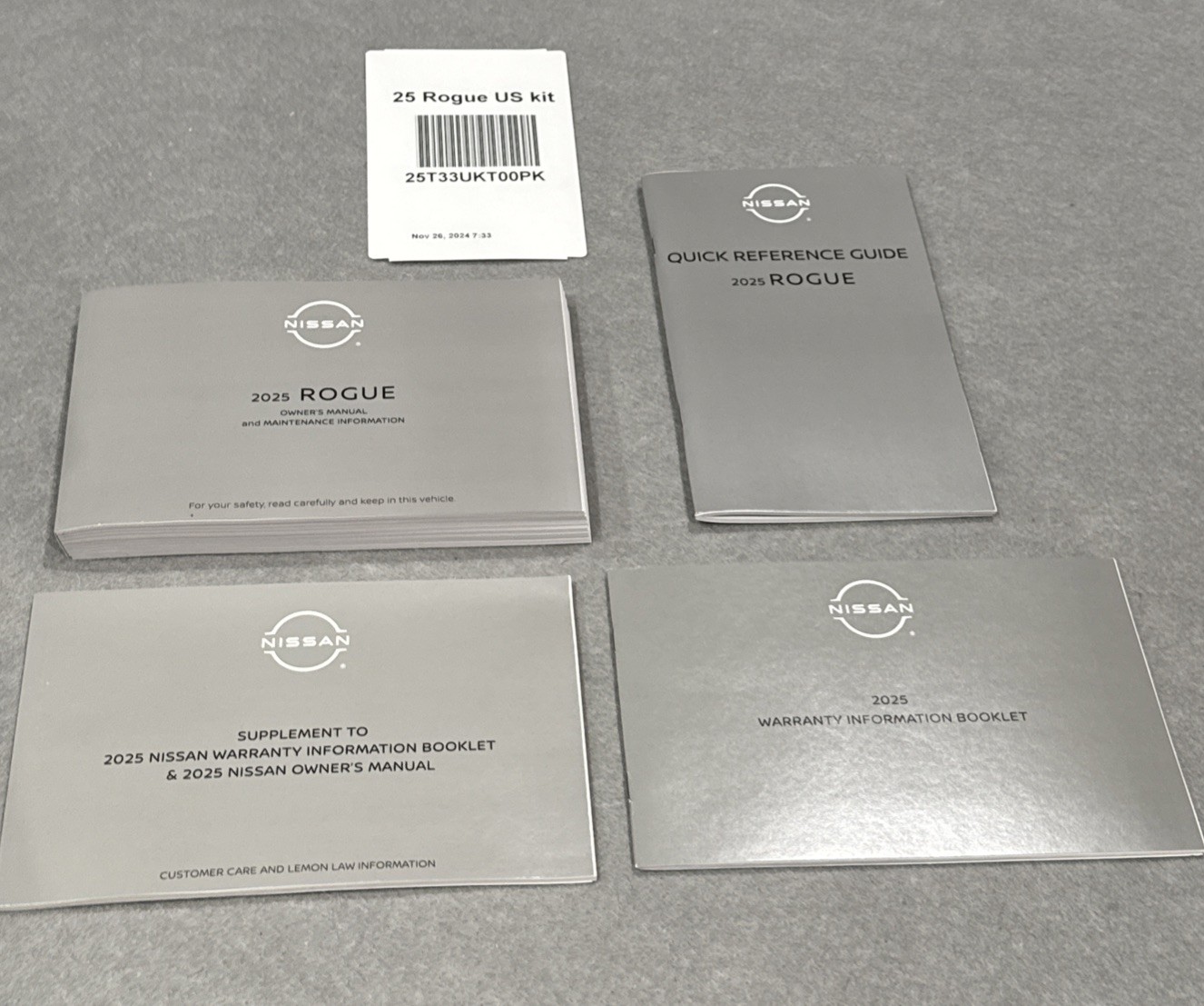 2025 Nissan Rogue Owners Manual Set SL S Rock Creek SV Platinum NEW Genuine OEM