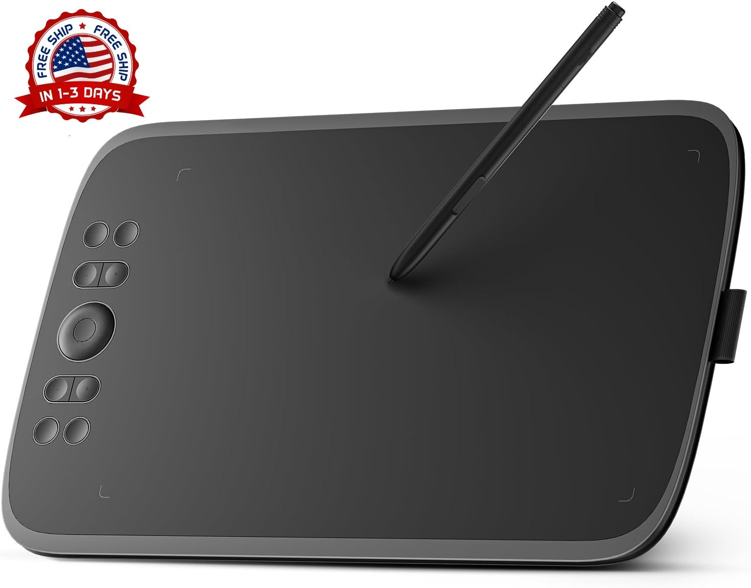 Tableta de dibujo de 10 x 6,25, tableta gráfica con 8 teclas de acceso rápido