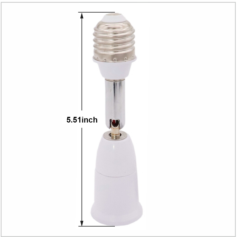 2Pcs E26 E27 to E26 E27 Light Bulb Socket Converter Lamp Holder Adapter Extender