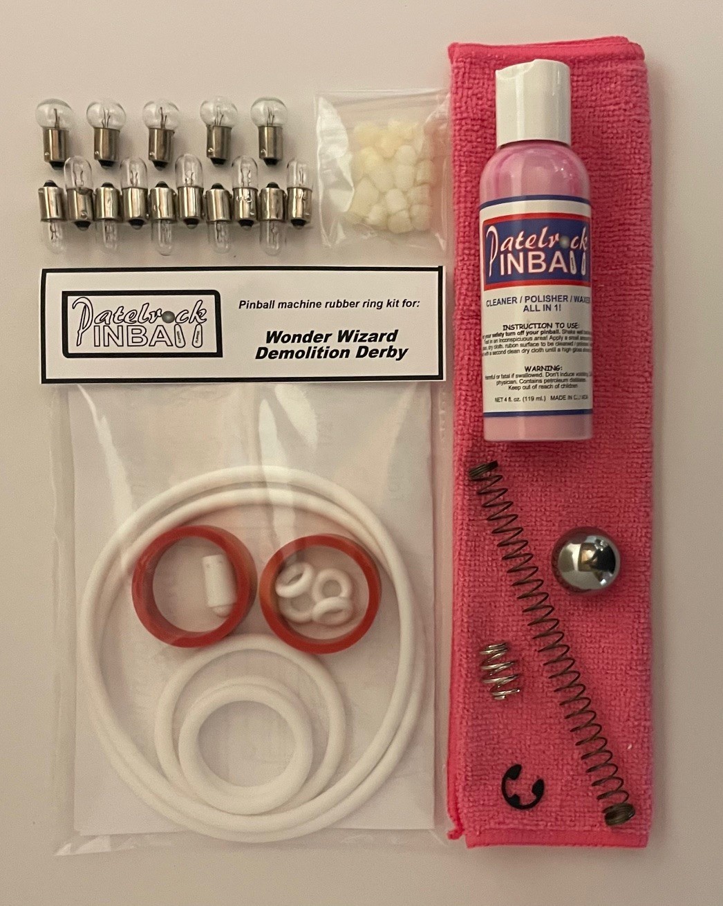 Wonder Wizard Demolition Derby Pinball Machine Maintenance Tune Up Kit