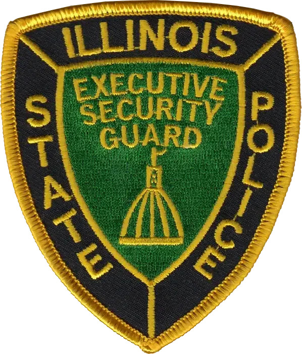 ILLINOIS STATE POLICE SHOULDER PATCH: Executive Security Guard Teardrop