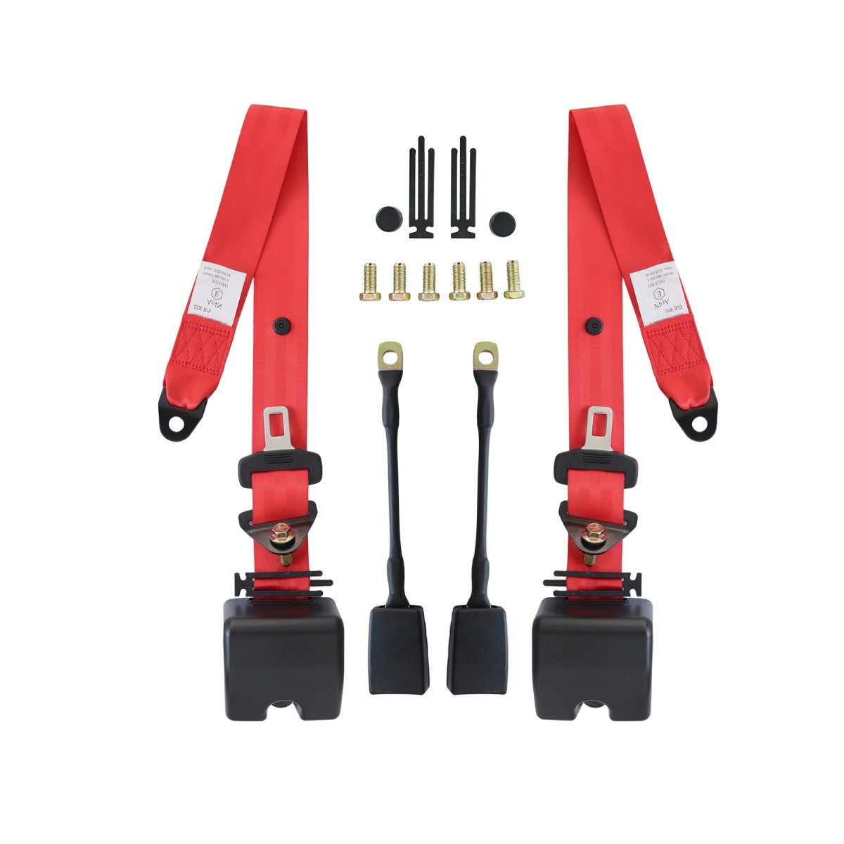 2X 3 Point Safety Adjustable Seat Belt Red Vehicle For Ford Explorer US