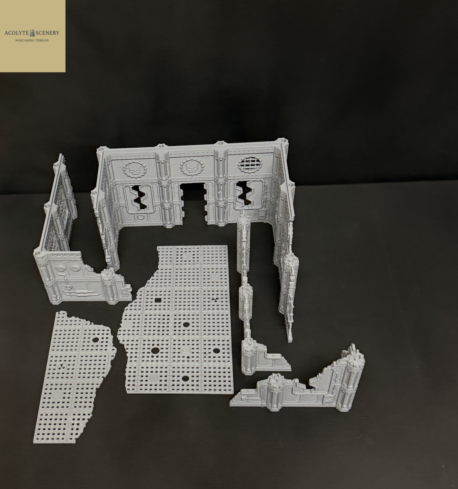 Grimdark Terrain 3 Ruin Bundle Easy-Build compatible with Warhammer 40k