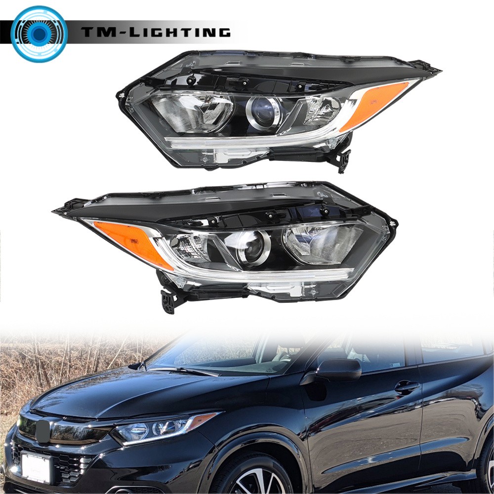 Headlights Headlamps Halogen w/LED DRL Left&Right Side For 2019-2021 Honda Hrv