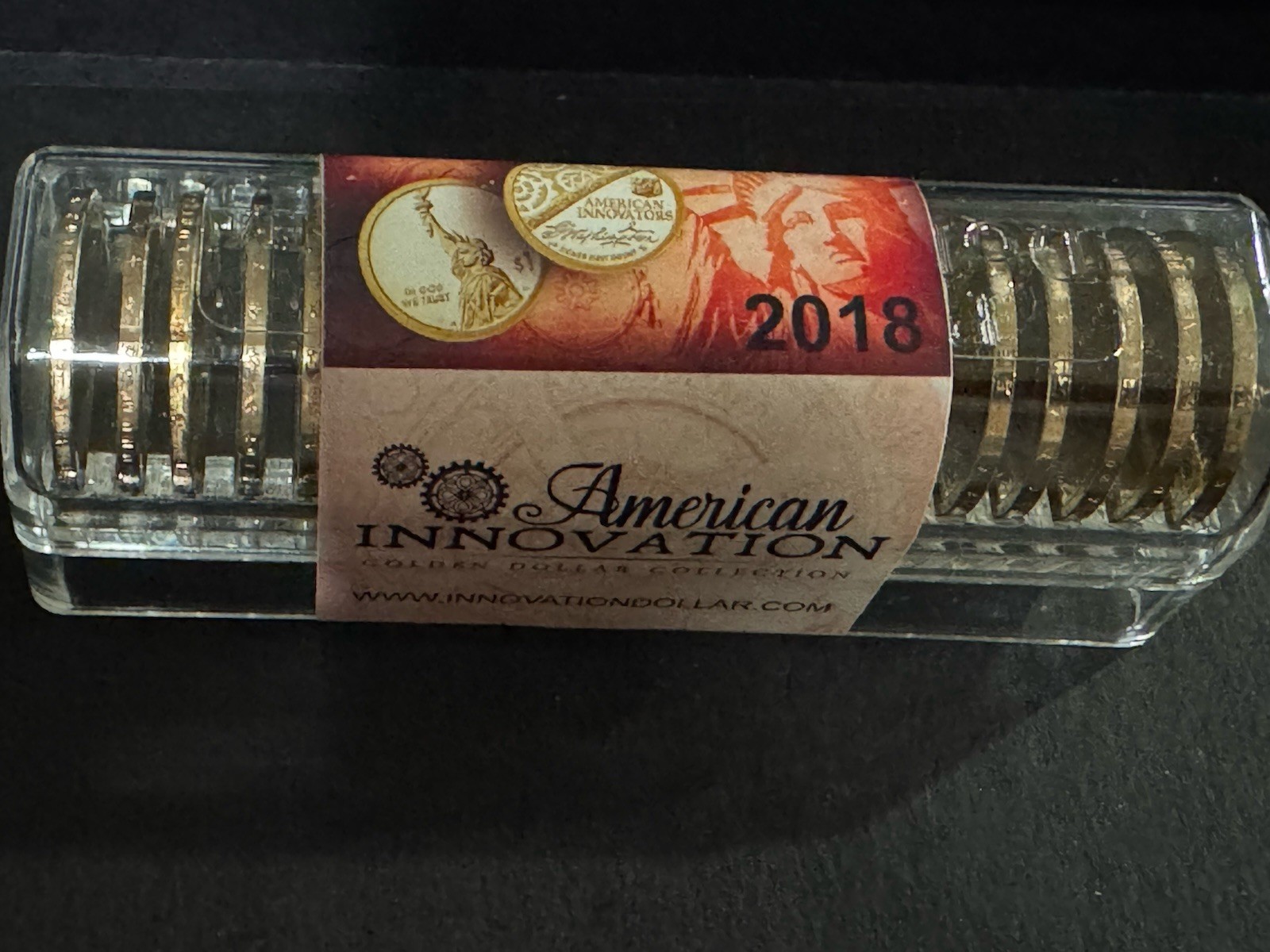 2018 P+D. INTRODUCTION  AMERICAN INNOVATION DOLLAR. SEALED ROLL. 20 UNC. COINS