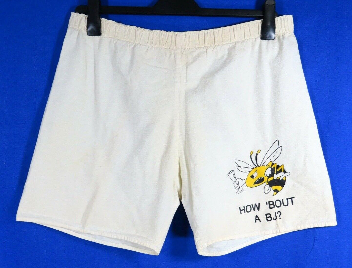 RARE BAREN JAGER Honey Liqueur VTG NOVELTY SHORTS How 'bout a BJ? BEE BARENJAGER