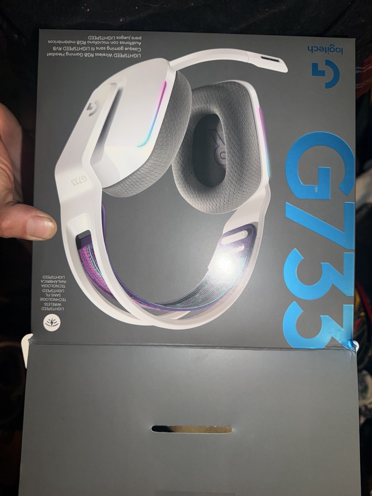Logitech G733 LIGHTSPEED Wireless Gaming Headset RGB Surround Flip-Mute White