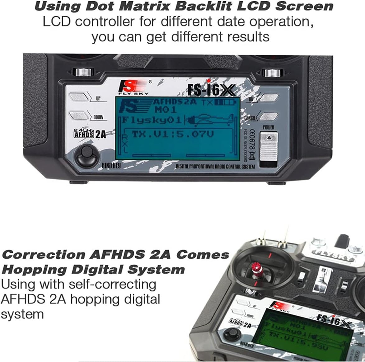 Remote Control Transmitter with 10 Channels, Receiver and Upgrade Cable Included