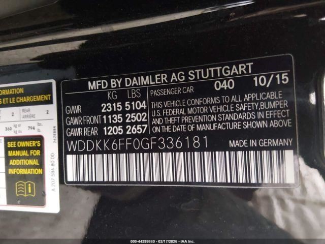 Temperature Control 207 Type Front Fits 15-17 MERCEDES E-CLASS 1027140