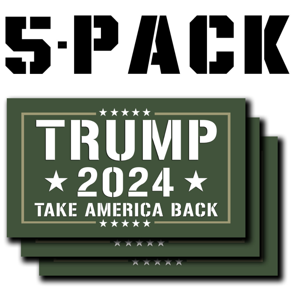 💥 5PCS SET DONALD TRUMP NEW 2024 STICKERS DECALS TAKE SAVE AMERICA BACK MAGA!