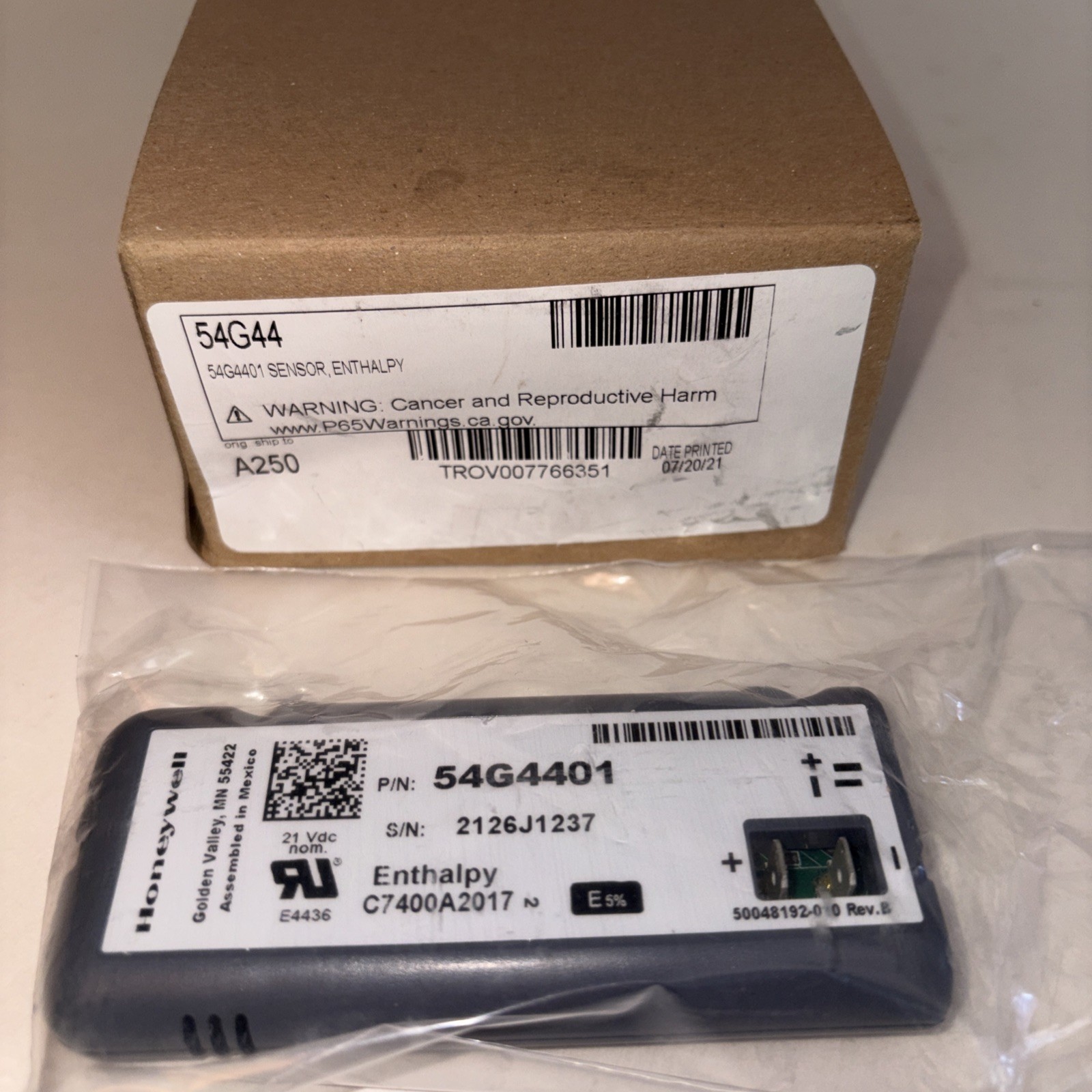 Honeywell Lennox 54G4401 Sensor, Enthalpy Brand New In OPEN BOX