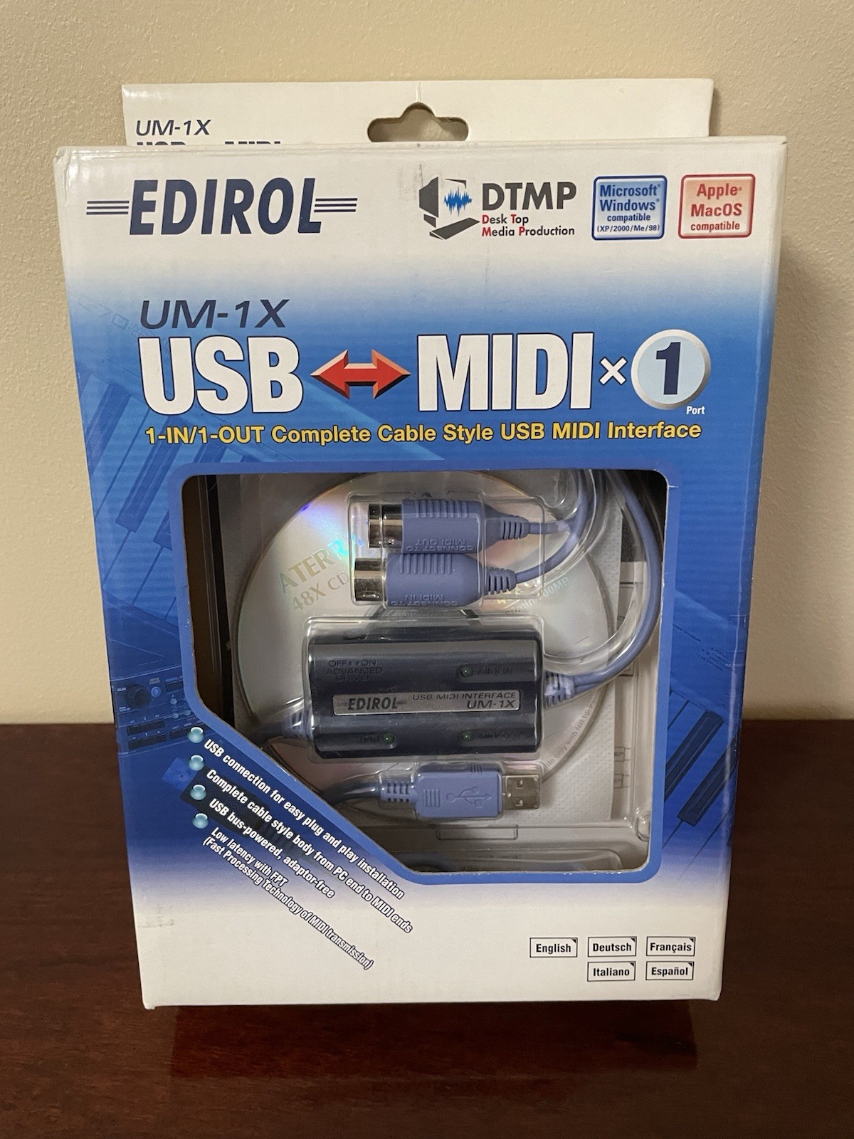 EDIROL UM-1X USB MIDI INTERFACE NEW