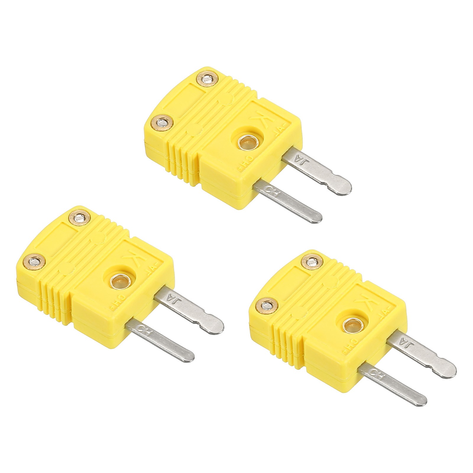 3pcs K Type Thermocouple Wire Connectors Male Plug Adapter 220°C(428°F)