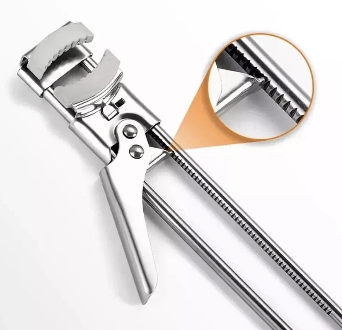 Stainless Steel Can Opener Adjustable Jar Lid Gripper Multifunction Kitchen Tool