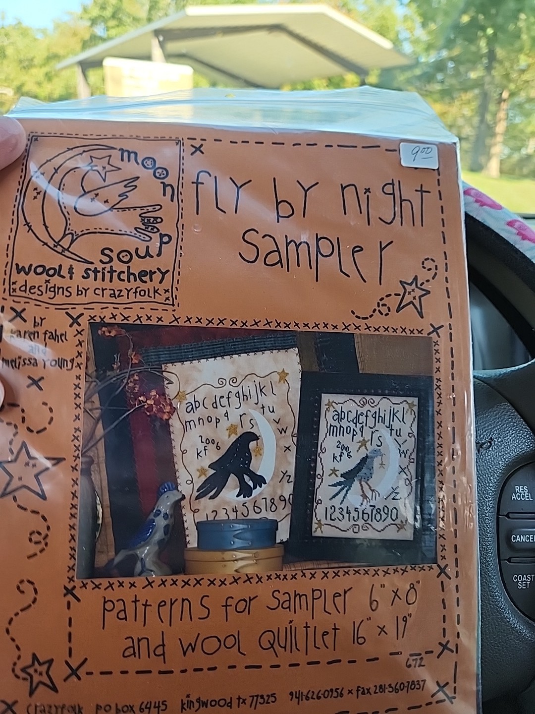 Fly By Night Sampler Moon Soup Stitchery Karen Fahel ~  Melissa Young ~2006~