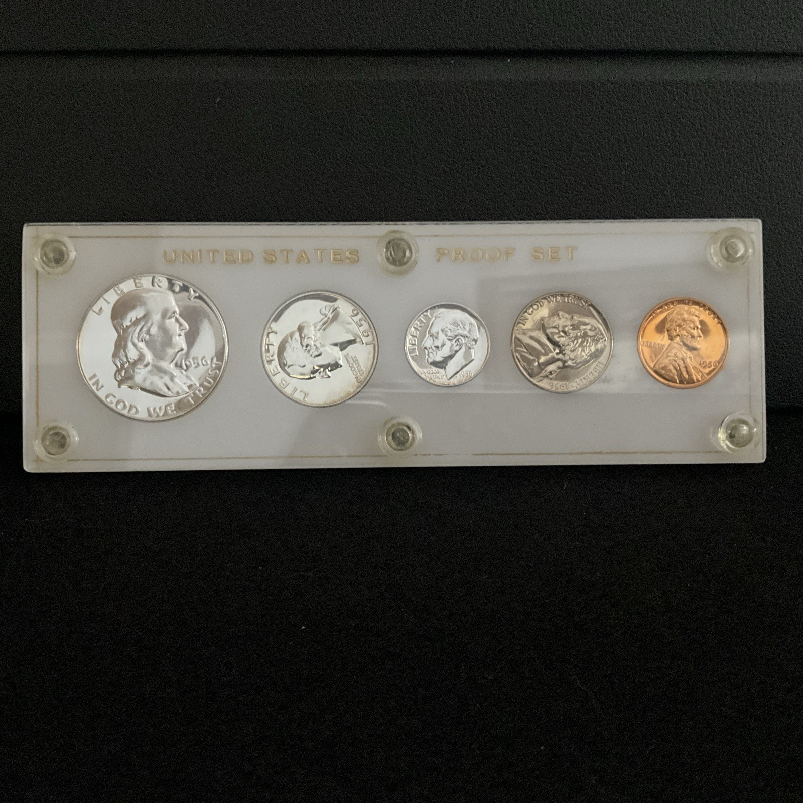 1956 US Mint Proof Ultra Cameo Set in Plastic Holder - Beautiful Mirror Like Set