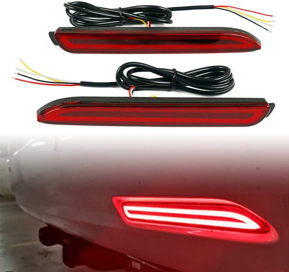 2x For 2009-2015 Toyota Venza Red LED Rear Bumper Turn Signal Brake Tail Light