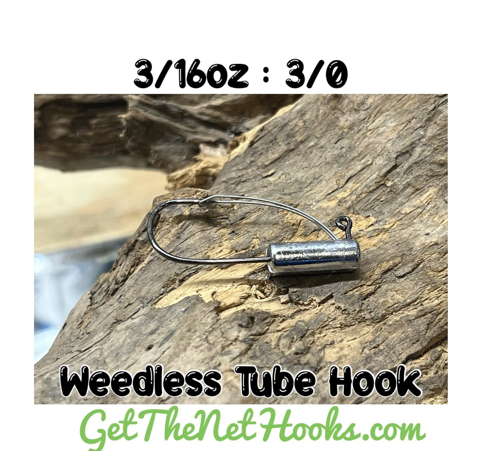 5 Pack 3/16Oz Weedless Bass Fishing Tube Jig Head With 3/0 Mustad 32746 Bln Hook