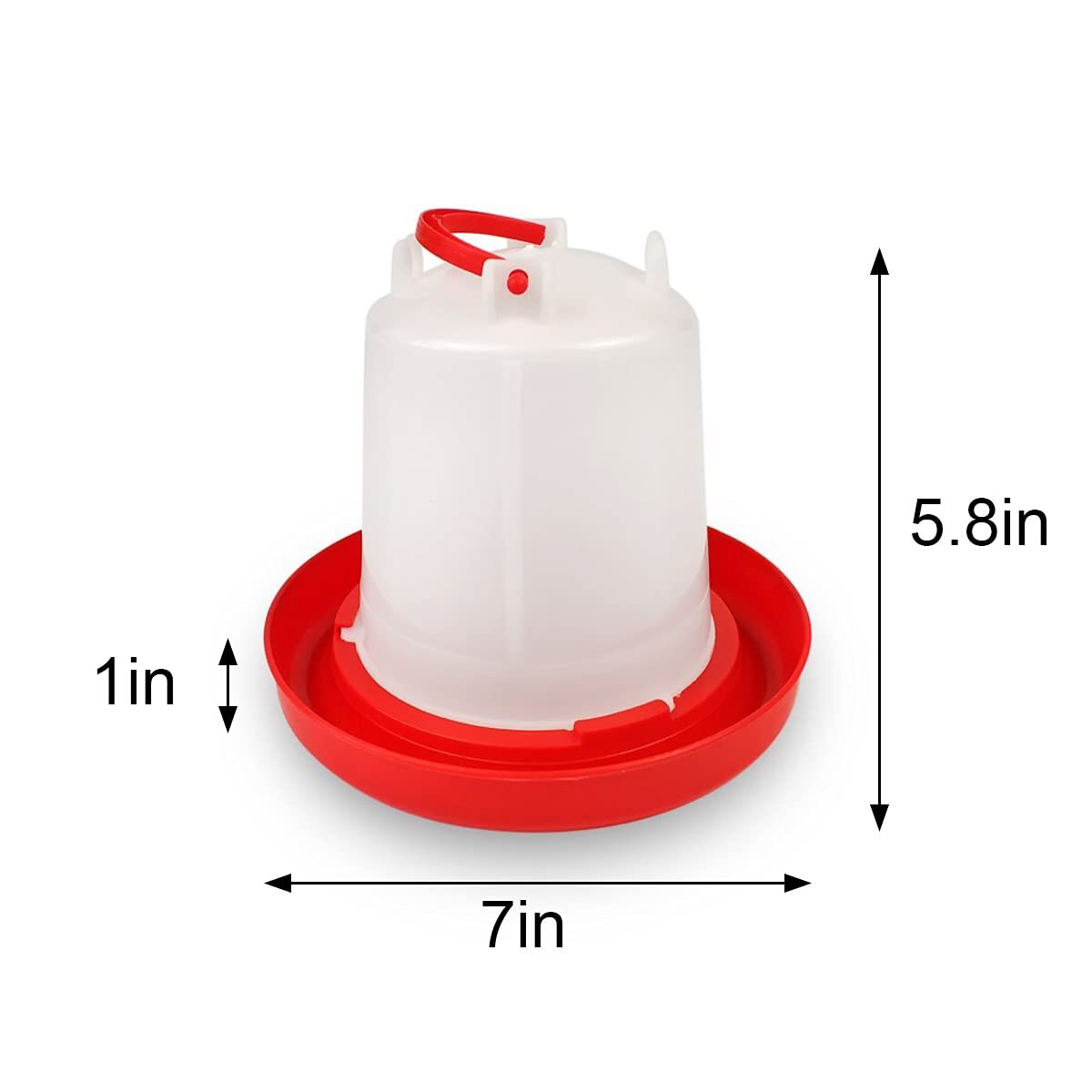 Plastic Poultry Drinker Chick Waterer Kit 1 L Waterer Hanging Container, 4 Pack