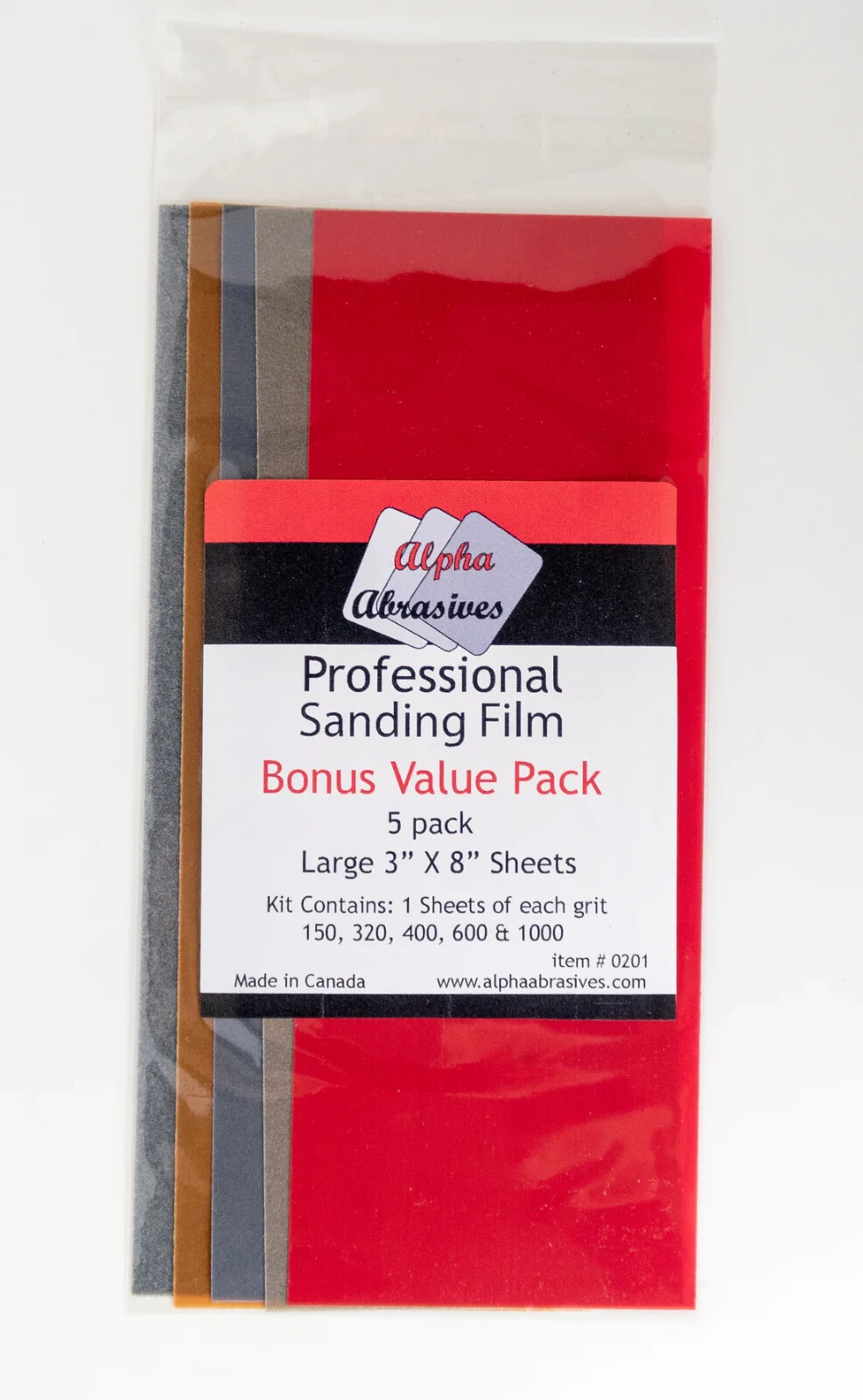 Flex-I-File PRO SANDING FILM 3'x8' 5pk - Sanding Tool Sandpaper - #201