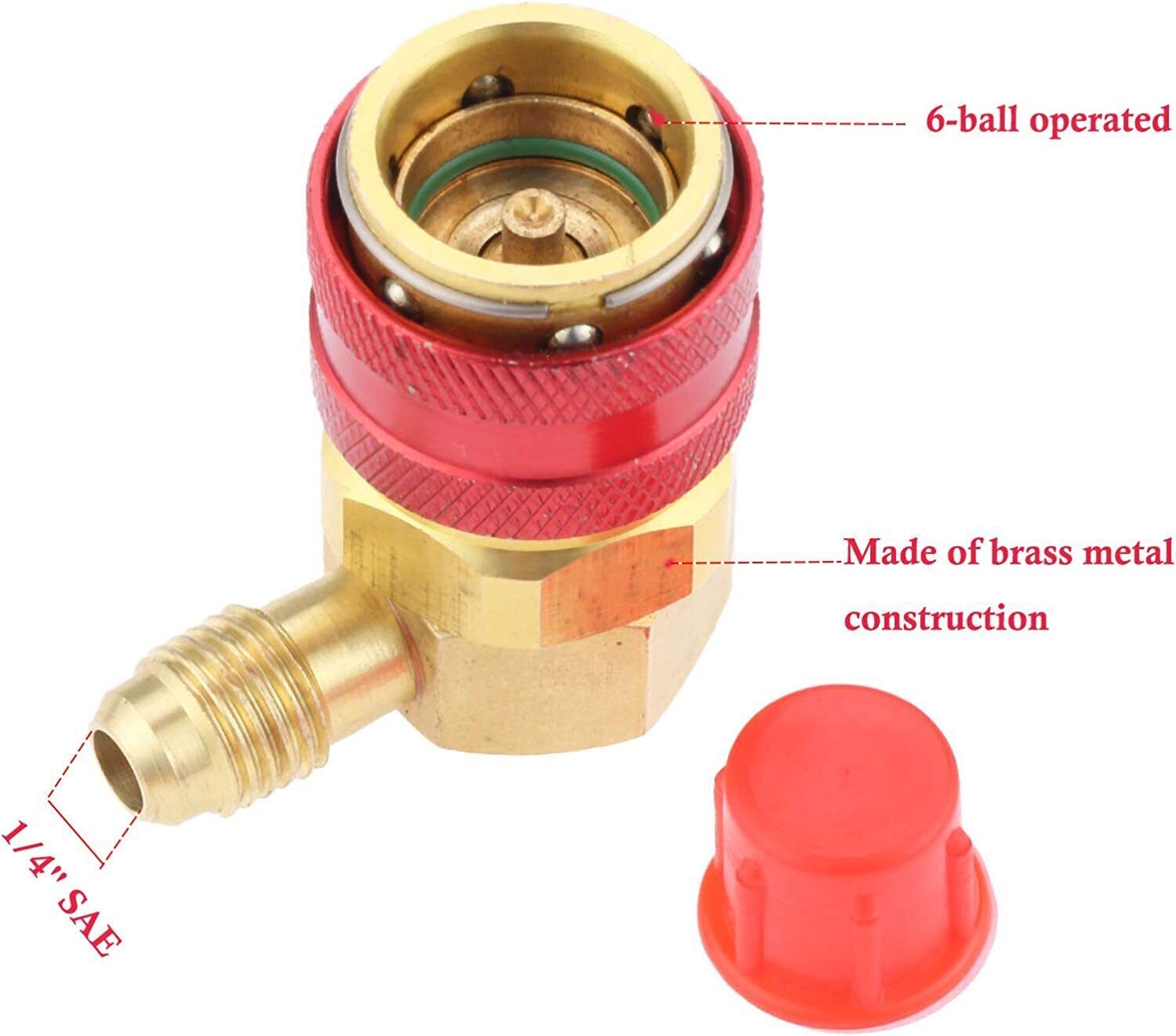 For Car AC Gauge AC High Low Side Quick Connector Adapter Fitting Coupler Kit