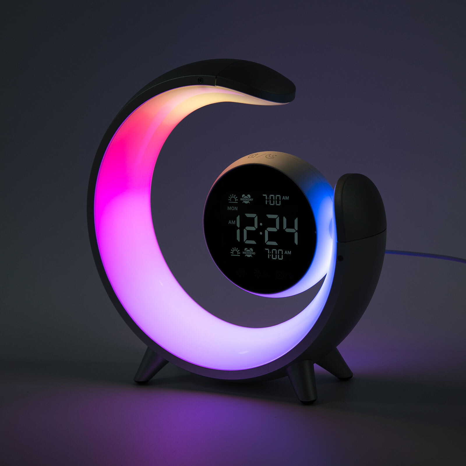 USB LED Desk Home Office Bedside Night Light Reading Lamp,Round,Touch Control