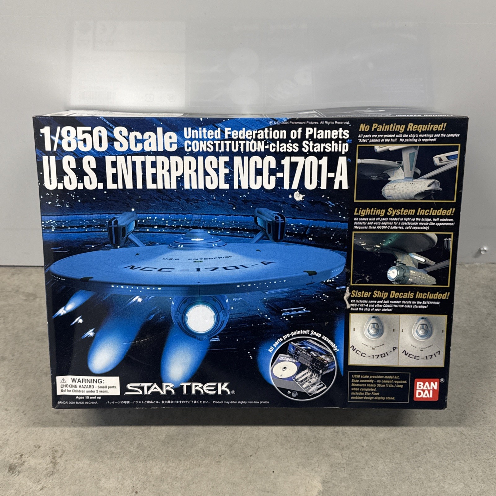 Bandai Star Trek USS Enterprise NCC-1701-A 1/850 Model Kit Factory Sealed