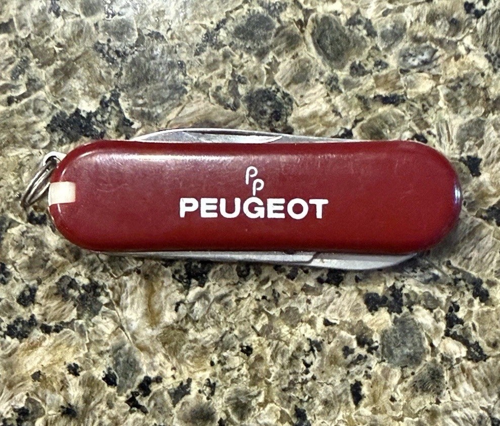 2.25” Peugeot Mini Swiss Army Knife 3 Tool Scissors Nail File Twezzers Toothpick