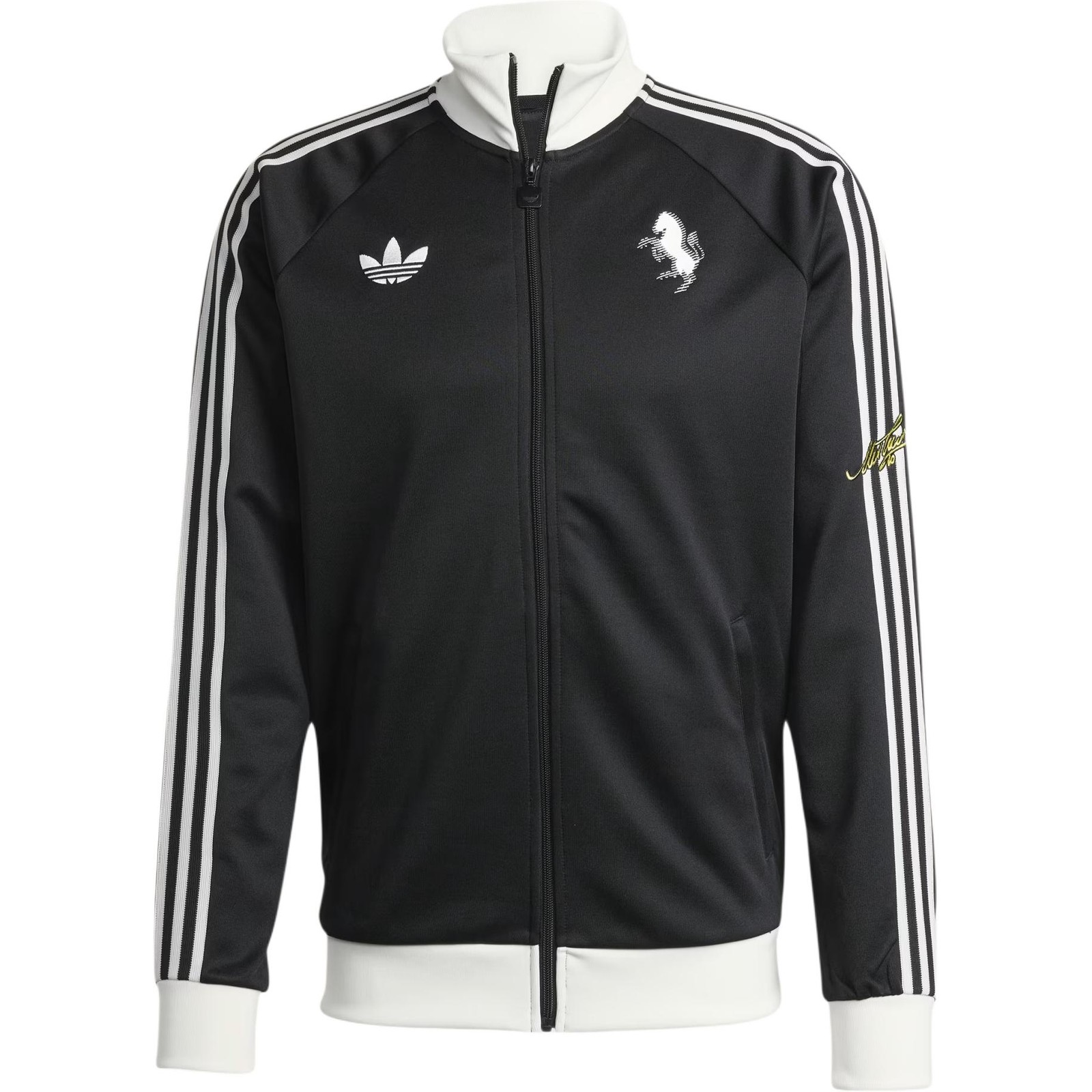 adidas Originals Logo Slim Fit Full Zip Stand Collar Long Sleeve Football Shirt