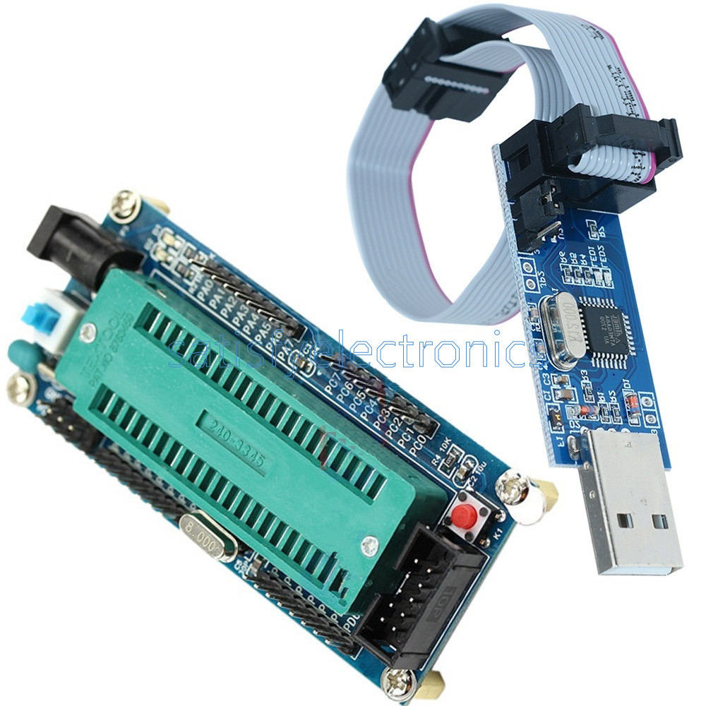 ATmega32 ATMEGA16 Minimum System Board +10Pin USB ISP USBasp Programmer Cable SF